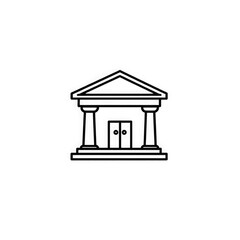 Line art Bank icon with transparent background PNG and JPEG image for your business