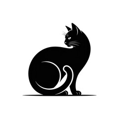 Halloween black cat silhouette png file for spooky festive designs