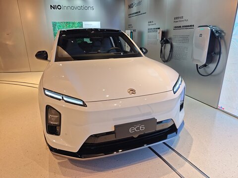 Shanghai,China-Sep.21st 2025: NIO EC6 EV car in store