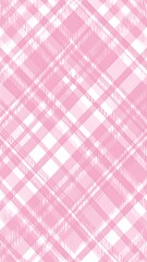 Abstract diagonal plaid pattern in pale pink and white