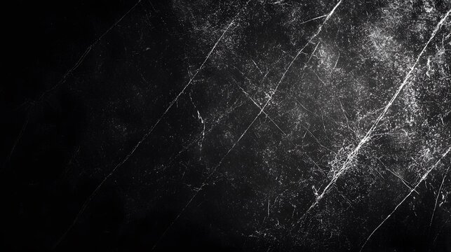 Dark abstract background with white scratches and grunge texture.