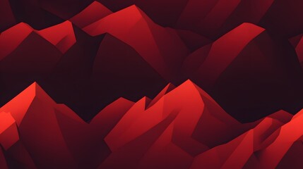 Jagged red mountain peaks create abstract geometric landscape.