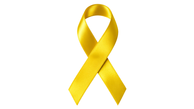 Show your support with this vibrant yellow ribbon, a symbol of hope, awareness, and solidarity for various causes that resonate with compassion