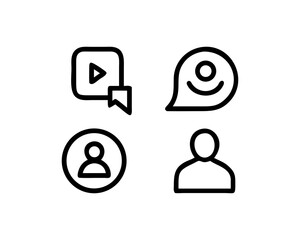 social media contact icons set, All  icon set, icon  in line stile outline Vector Free SVG Download
