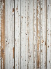 Vertical wooden planks with peeling white paint, weathered, textured