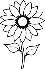 a sunflower facing upward with detailed petals 