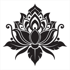 Fototapeta premium art nouveau flower vector icon