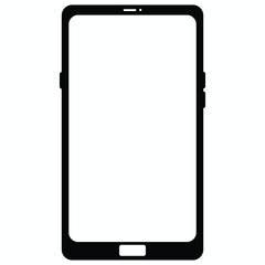 Smartphone wireless communication device isolated illustration on white background