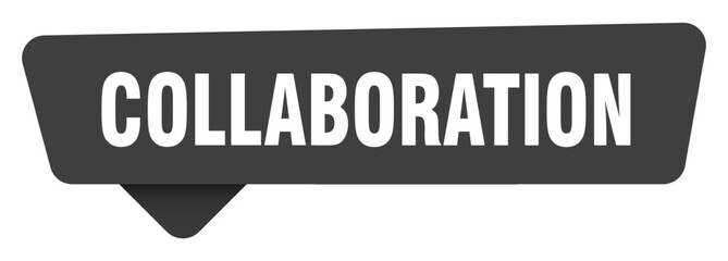 collaboration black sign isolated on transpatent background. collaboration sticker