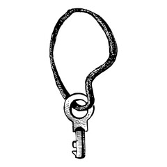 Vintage retro hand-drawn locks and keys⁠
