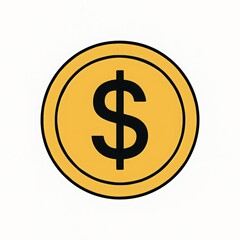 Golden coin with dollar symbol illustrating financial success and wealth accumulation