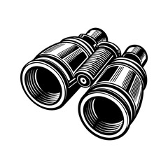 Detailed Illustration of Binoculars