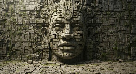 Ancient Stone Face Structure Civilization Mystery