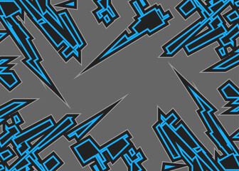 Abstract blue background with some random geometric pattern and with some copy space area