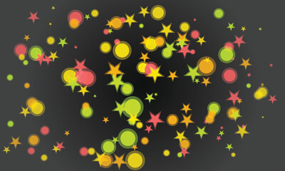 Abstract geometric background with stars and circles design illustration space