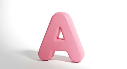 Pink letter a alphabet learning education preschool kindergarten school object