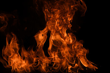 Fire flame texture for banner background. Burn abstract lights.