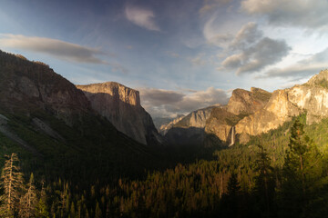 sunset in the mountains