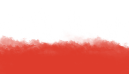 Abstract red watercolor background isolated on transparent background with space for text