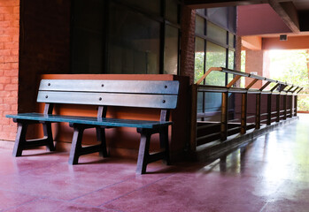 Twin Mustard Velvet Scallop Chairs on Wood

