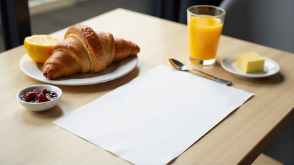 Bright Cafe Brunch Menu Template with Morning Delights