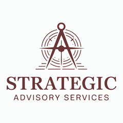 Strategic Advisory Services Logo with Compass Icon | Professional Business Branding for Consulting and Financial Firms