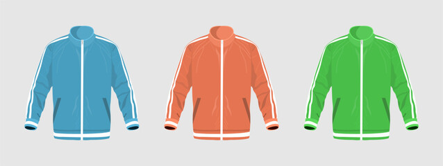 Sports Jacket, outerwear for athletics, fitness, workout, running, training illustration vector design