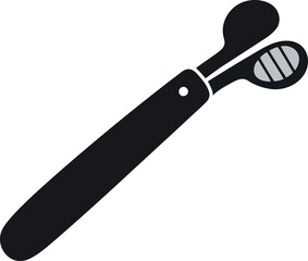 Dental mirror and probe tool vector icon diagnostic dental instrument vector