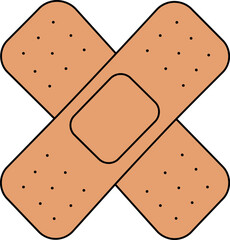 Medical bandage aid first aid cross healthcare injury treatment vector