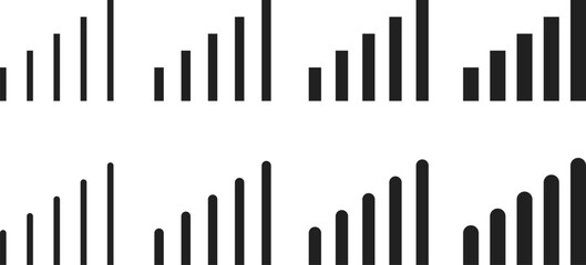 Network Signal icon set. signal strength indicators. Signals level 