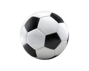 Fototapeta premium Classic Soccer Ball Floating in a Void Depicting Teamwork and Athletic Competition