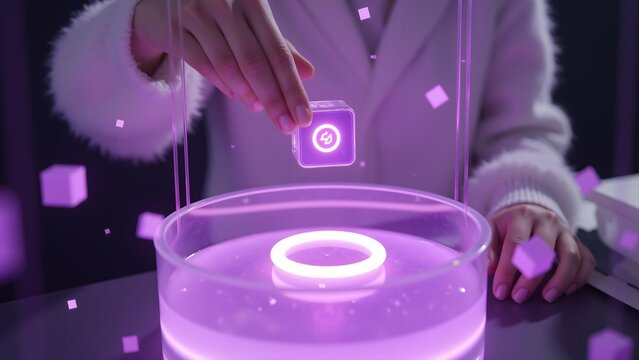 Demonstration of purple technological smart devices