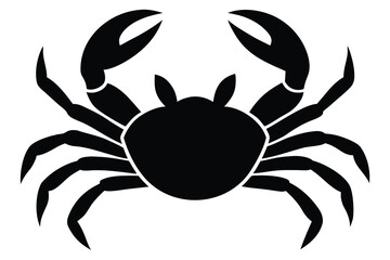 crawling crab silhouette vector icon