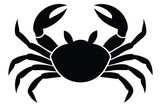 crawling crab silhouette vector icon