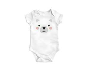 Cute Baby Bodysuit Featuring a Polar Bear Design, Perfect for Baby Shower Gifts and Apparel