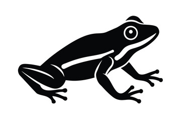 crawling frog silhouette vector icon