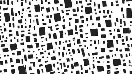 Black square pattern sketch, hand drawn abstract geometric seamless background — stock vector