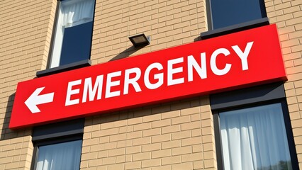 Obraz premium Emergency entrance sign