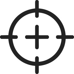 Obraz premium Crosshair target symbol hand drawn sketch line art icon — stock vector