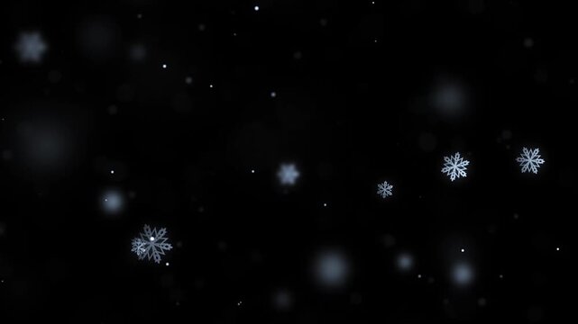 Christmas evening near the New Year tree and a cozy fireplace, in front of the window behind which the full moon hangs, and it is snowing. 3D screen server.