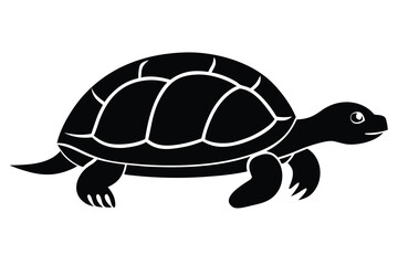 crawling turtle silhouette vector icon