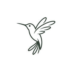 Obraz premium Elegant Hummingbird Logo Design — Nature, Freedom, and Creative Brand Symbol