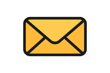 Secure mail icon for data protection and confidential communication. Vector envelope symbol for email encryption, privacy, and safety. Flat filled line style for app, web, UI design.