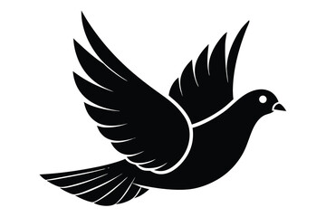 Fototapeta premium flying pigeon silhouette vector icon
