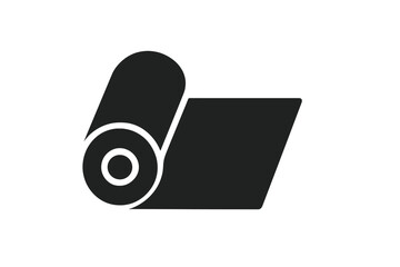 Textile roll icon vector illustration with transparent background, fabric bolt symbol, textile industry concept, fabric cloth roll, seamless textile material design for web and mobile