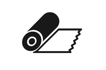 Textile roll icon vector illustration for web and mobile, fabric bolt design with transparent background, textile industry symbol, sewing and fashion concept, detailed cloth roll graphic