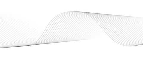 Abstract line wave background. Technology abstract lines on white background. Undulate Grey Wave Swirl, frequency sound wave, twisted curve lines with blend effect.