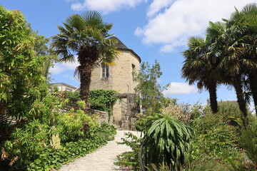 Jardin exotique de la retraite, parc public, ville de Quimper, département du Finistère,...