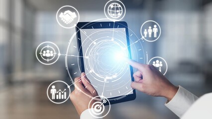 Concept of target group strategy optimizes digital marketing. This approach focuses on specific...