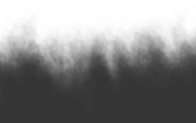 Subtle gradient of dark smoke transitioning to a bright transparent background isolated on transparent background